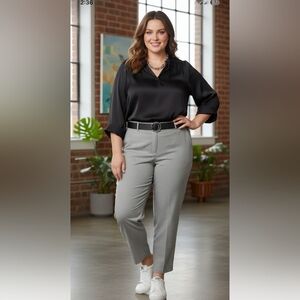 IN Every Story cropped pinstripe trousers 16